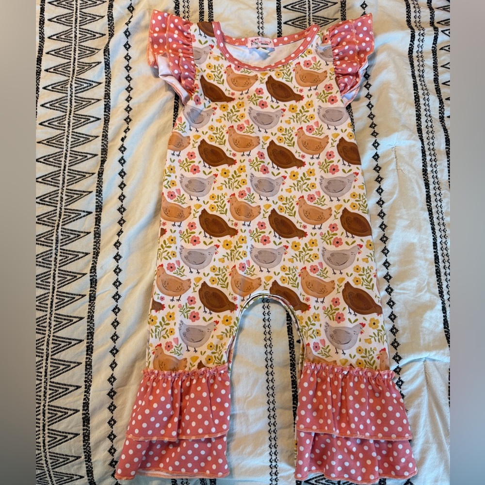 Clover Cottage Chicken Romper